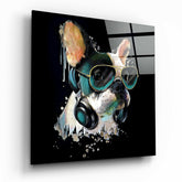 Punk Dog Glass Wall Art | Insigne Art Design.